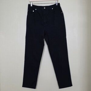 Simon Chang Jeans Women 14 Black High Rise Cotton Denim Canada Made Straight Leg